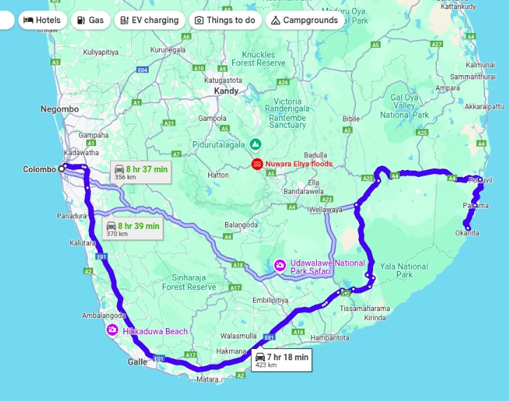 okanda devalaya directions form colombo